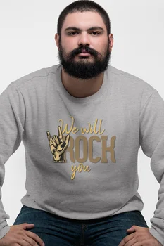 

Angemiel Wear We Will Rock You Gray Men 'S Sweatshirt