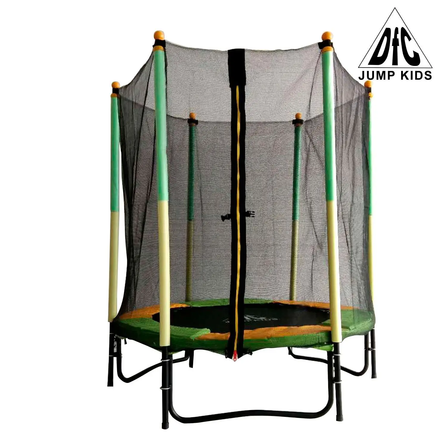 Батут DFC JUMP KIDS 55" зел/желт сетка (137см) | Спорт и