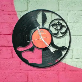 

Yoga shaped Plaque Wall Clock