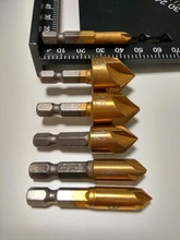 Drill-Bit Chamfering Cutter Countersink Wood HSS Hex-Shank-90-Degree 3pcs 6pcs 6mm-19mm