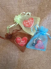 Bolsas de Organza para regalos de boda, bolsitas con cordón de caramelo para embalaje de exhibición de pendientes y joyería, 7x9cm, 10/20/50/100 Uds.