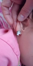 Pendientes de plata de ley 925 con forma de unicornio para mujer y niña, joyería para fiesta y boda eh872