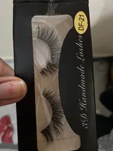 Pestañas de visón 100%, hechas a mano, 3D, banda transparente, pestañas postizas naturales largas