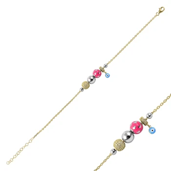 

KUTAYDAN 925 Sterling Silver Zircon Stone Moving Piece Bracelet