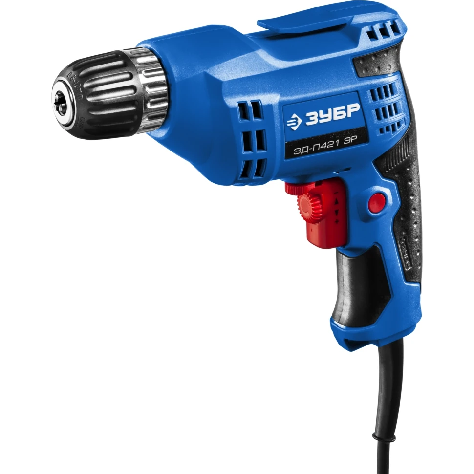 Electric drill BISON ЗД-П421 ER(Keyless chuck diameter: 0,8-10mm, reverse, 3300 rpm. Min. power 420 W