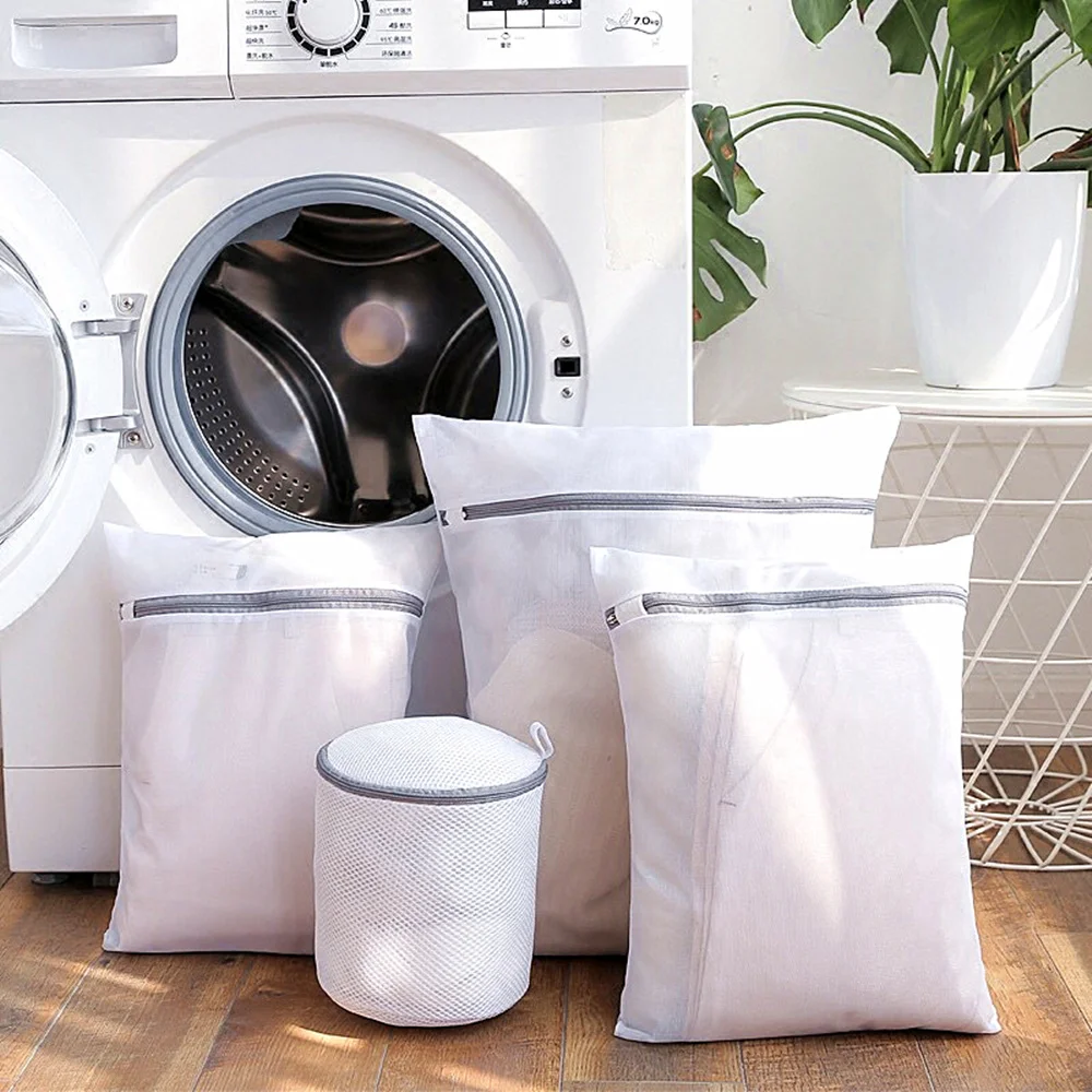 Wash-Bags Clothes-Organizer Underwear Socks Bra Laundry-Basket Mesh Dirty Zipper Household