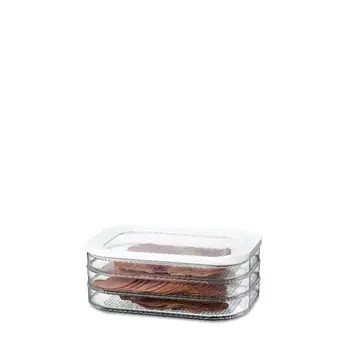 

MEPAL kitchen pot Modula for fiambres with three trays ideal for storing in the fridge. Transparent and with window on ta