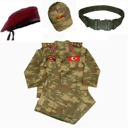 Бордовый берет турецкого солдата Детский костюм