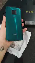Cubot P30 Teléfono Movil Libre Pantalla 6,3 FHD+ 2340x1080p Doble Lado Vidrio 4GB + 64GB Smartphone Android 9,0 pastel Helio P23 AI Triple Cámara Trasera identificación facial Face ID Octa-Core Batería 4000mAh