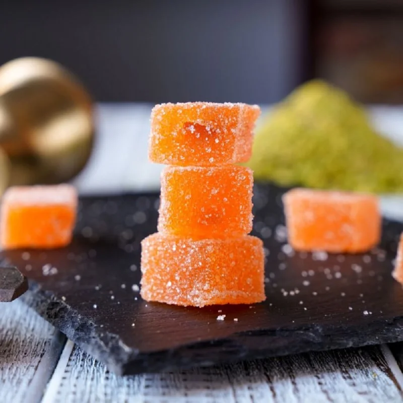 Amazing Turkish Plain Orange Luxury%100 Hand Made Turkish Delight Vegan Candy Dessert Delicious Gourmet Sweet 450 grams