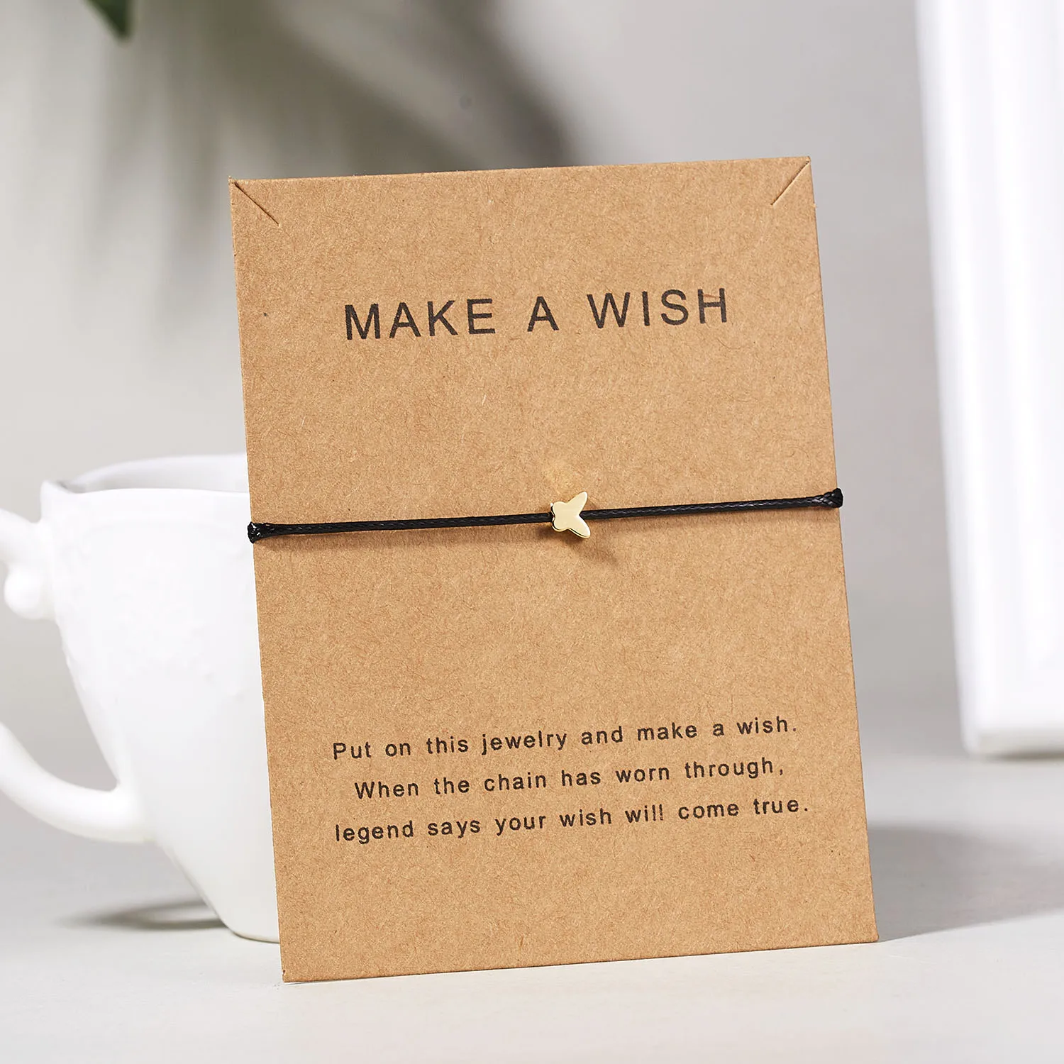 Make a Wish Butterfly Bracelet - Minimalist Handmade Jewelry Gift