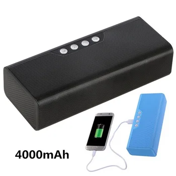 

2020 year Portable Mini Sound Box FM Radio TF Card AUX Bluetooth Autodyne Desktop Loudspeaker Wireless Speaker Power Bank 4000