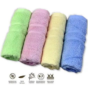 

Juego de 4 for face towels de fiber de grass bamboo