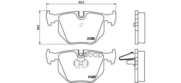 Колодки Тормозные Задние Brembo P06044 Brembo арт. P06044
