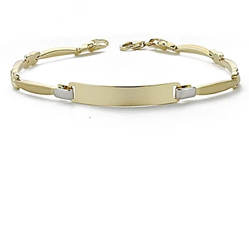 

Slave 18k gold two-tone 18cm. Semirígida sections Wide Woman 4mm. Locking carabiner