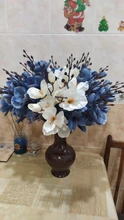 Bouquet Artificial Silk Flowers Magnolia Home-Decoration Wedding Christmas-Party 5-Fork
