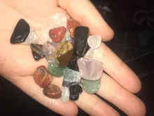 Piedra de cristal de cuarzo Natural mixta, 50g, 3 tamaños, tanque de grava, espécimen, decoración, piedras naturales y minerales
