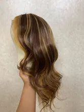 Uwigs 28 30 pulgadas #4/27 destacar de pelucas de cabello humano 13x4 Ombre hueso recto peluca con malla frontal pelucas de cabello humano para las mujeres negras