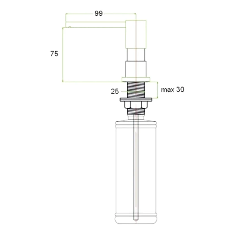Дозатор жидкого мыла ZorG Sanitary ZR-22 КВАРЦ