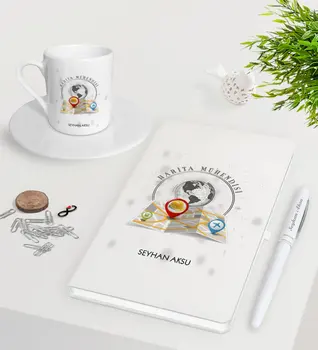 

Personalized Map Engineer White Notebook Pen Turkish coffee Cup Seti-1
