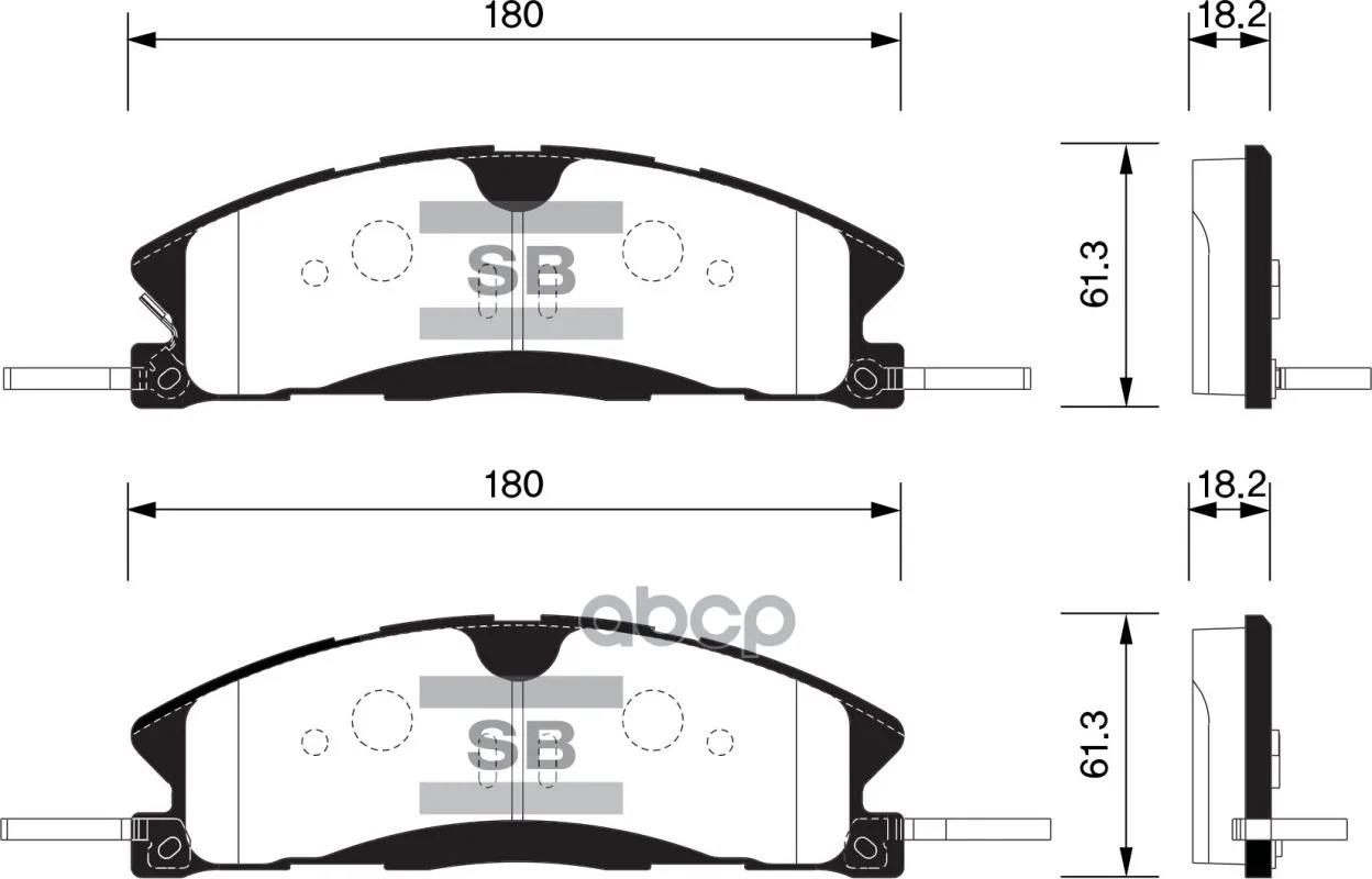 Колодки Тормозные Передние Sangsin Brake Sp1620 Sangsin brake арт. SP1620