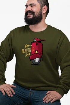 

Angemiel Wear Red Vespa Green Men 'S Sweatshirt