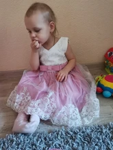 Ball-Gown Dresses Flower Birthday-Wear Christening Newborn Toddler Girls White Princess