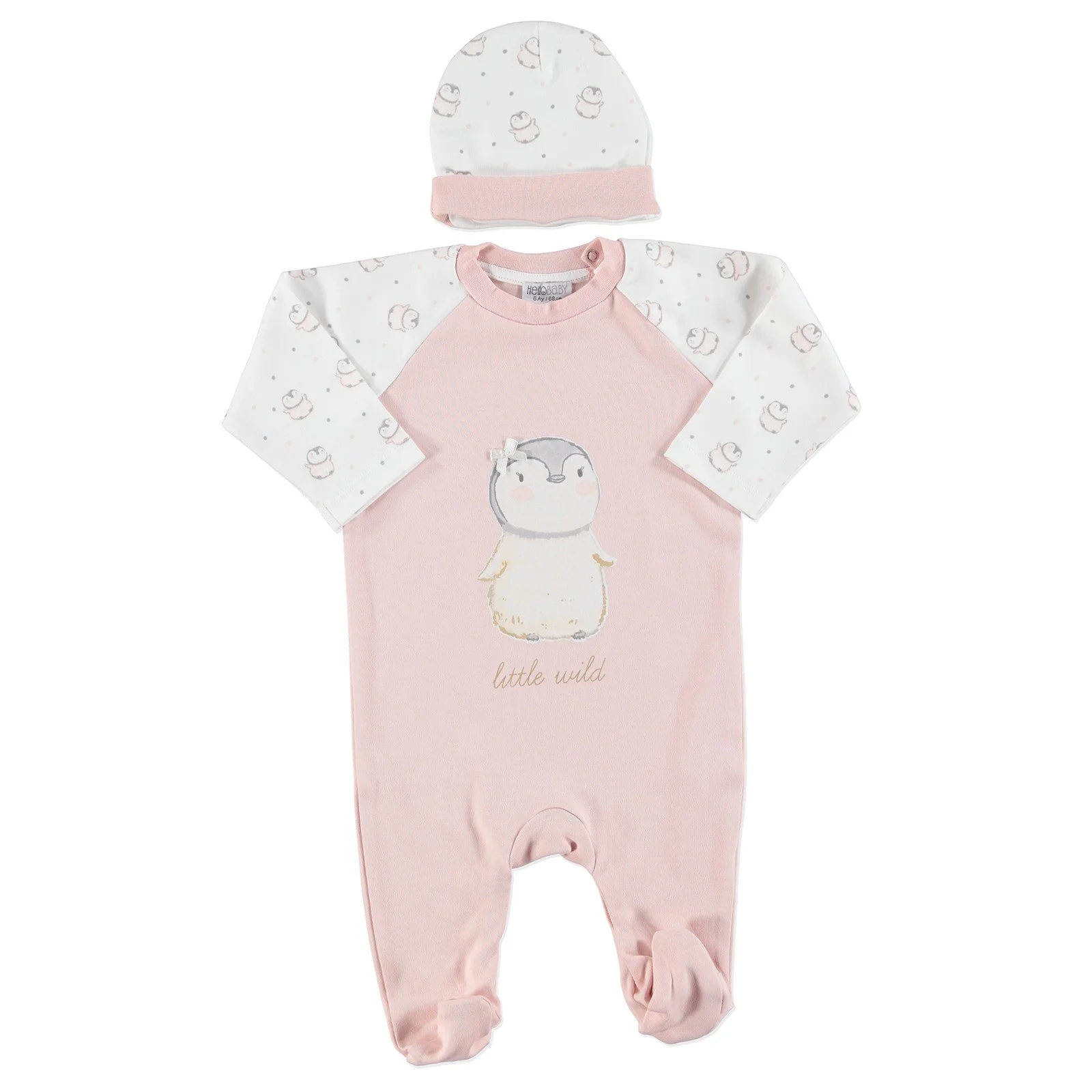 

ebebek HelloBaby Penguin Theme Baby Hat Romper Set