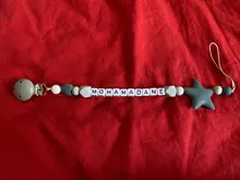 Baby Chain Pacifier-Clips-Holder Handmade Personalized Name Silicone XCQGH Five-Star