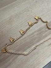 Modyle-collar con colgante de mariposa para mujer, joyería con diamantes de imitación brillantes, llamativo, gargantilla de cristal, para regalo