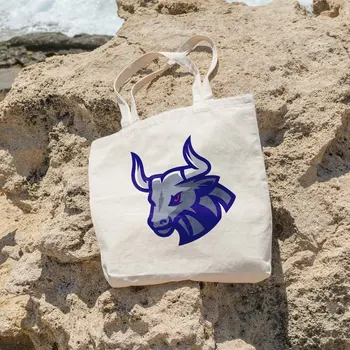 

Angemiel Bag Red-Eyed Angry Bull Picture Shopping Beach Tote Bag