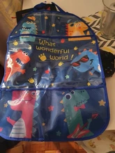 Protector de asiento trasero de coche de dibujos animados para bebé, organizador de coche, tableta, bolsa colgante, soporte de almacenamiento, accesorios para el cuidado del bebé