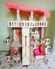 big plywood doll house with elevator and swing lodge for dolls miniature dollhouse for children  present for girls ► Photo 3/6