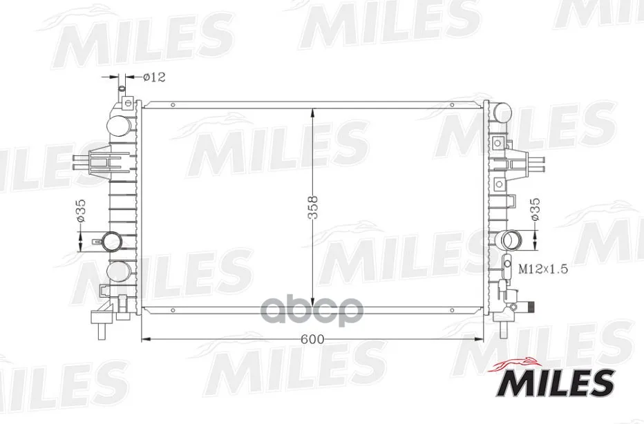 Радиатор Opel Astra H 1.6/1.8 04- Miles Acrm031 Miles арт. ACRM031