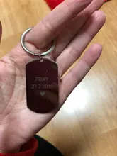 Llavero personalizado de acero inoxidable para foto de perro y amor, grabado, fotografía, recuerdo