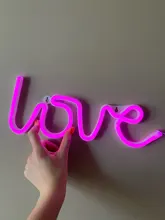 Sign-Lamp Battery-Box Nightlight Led-Neon-Lights Christmas Wedding Double-Powered Love-Shape