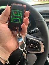 Funda de cuero con 3 botones para llave de coche, Funda de cuero colorida para Chery Tiggo llegada, funda de llave a distancia inteligente, accesorios para Interior de coche