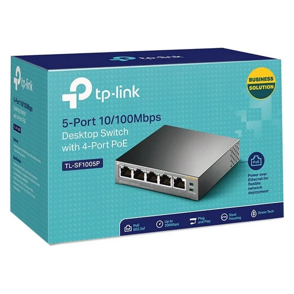 Настольный коммутатор TP-Link TL-SF1005P PoE LAN 10/100 металлический