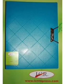 

FOLDER WITH 40 COVERS WITH METAL AND DESIGN IN DIAMONDS BLUE