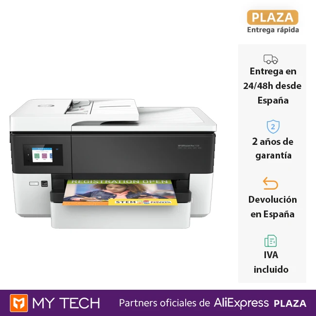 Impresora multifunción HP OfficeJet Pro 7720 | gran formato ancho, memoria  512MB, Wi Fi , 34/22 páginas/min|Impresoras| - AliExpress