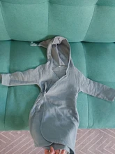 Los niños de manga larga 100% de Albornoz de algodón de Color sólido de encaje albornoz con capucha Niño baño de Casa trajes 1-5T