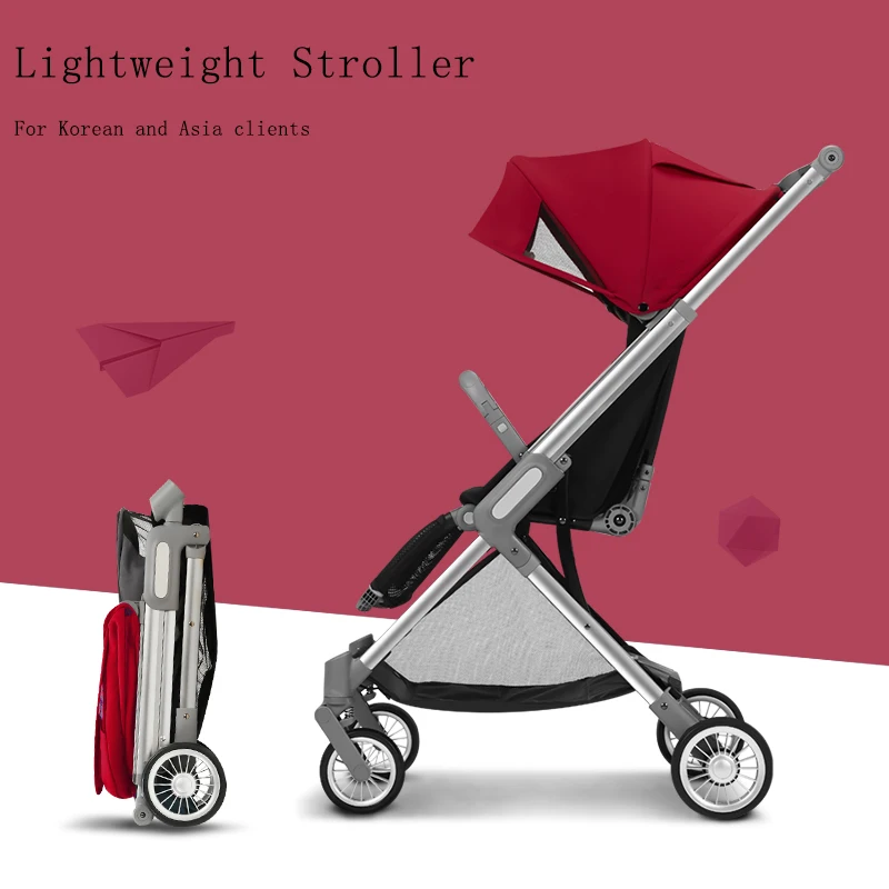 Portable Baby Stroller Lightweight Baby Pram Can Sit Can Lie Bassinet Infant Stroller