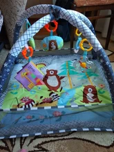 Manta de juego para gatear para bebés, estera multifunción para gatear con valla, juguetes de iluminación, 0-18