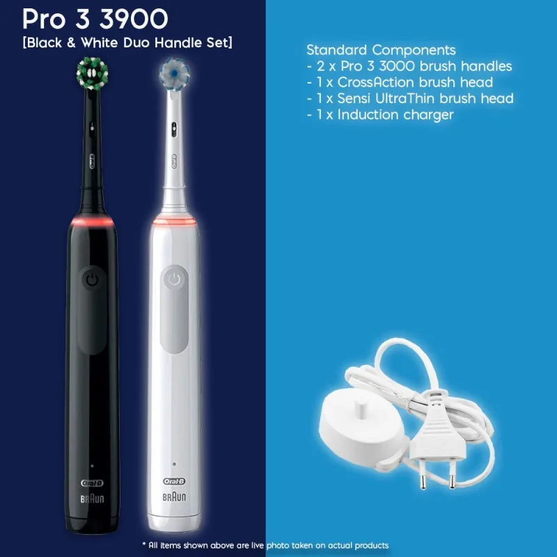 Oral-B Pro 3 3000 Cross Action Electric Toothbrush - Black