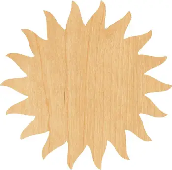 

The Sun 4 Wooden Laser Cut Out Shape - Great for Crafting - Hobbyist - D.I.Y. Projects