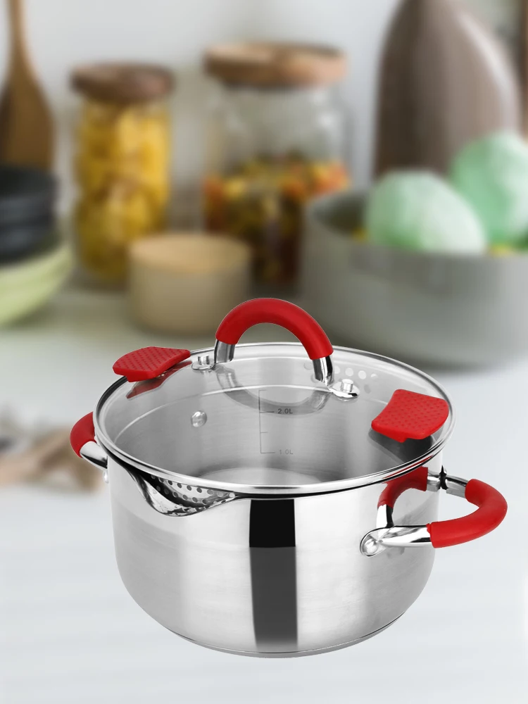 20 см нержавеющая сталь горячий горшок Shabu индукционная плита совместимый горшок домашняя кухонная посуда суп кастрюля