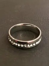 Anillo de piedra de circonia cúbica para mujer, sortija de boda Vintage de acero inoxidable, compromiso, oro amarillo