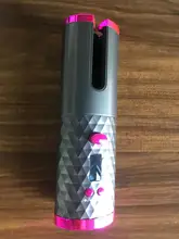 Rizador automático inalámbrico portátil, máquina rizadora LCD recargable por USB, herramienta de estilismo ajustable con temperatura