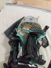 Mochila portabebés con tirantes para niños, mochila con tirantes para engrosar los hombros, ergonómica, con capucha, canguro, 360