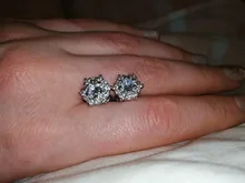 S925 de Color plata Simple ronda Bling CZ piedra de circón pendientes joyería de moda coreana pendientes para las mujeres chica